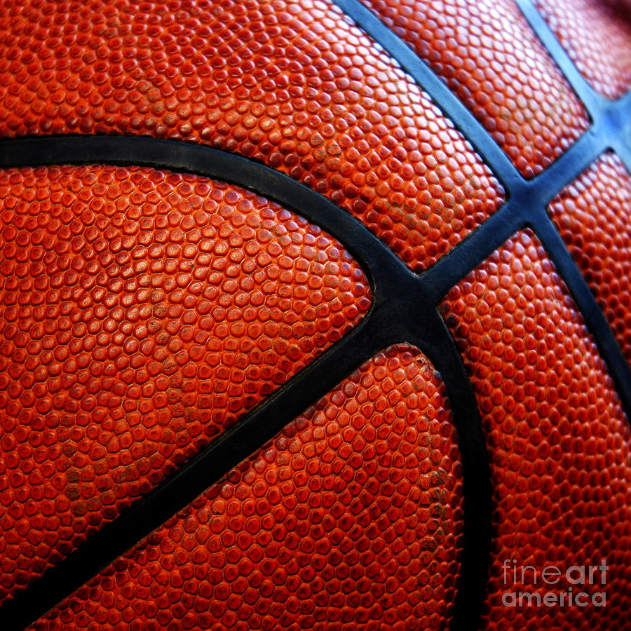 Basketball Photograph - Old Leather Basketball #1 by Lane Erickson