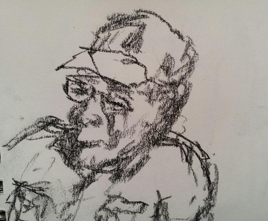  Old Man Drawing by Steve Jorde