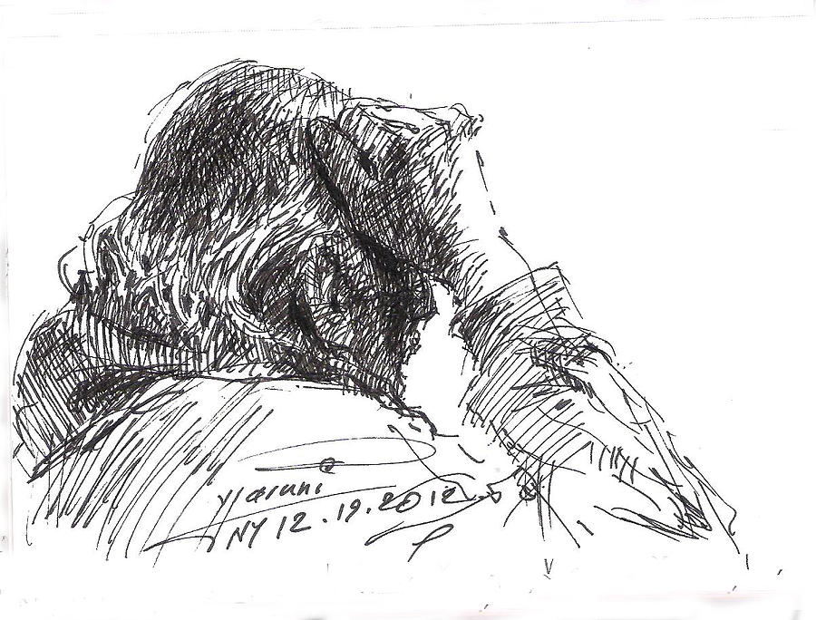 Old Man Drawing - Old Man #1 by Ylli Haruni