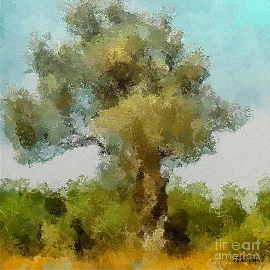 Old olive tree #1 Painting by Dragica  Micki Fortuna