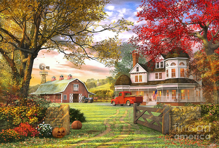 Landscape Digital Art - Old Pumpkin Farm #1 by Dominic Davison
