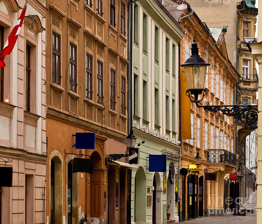Old street in Bratislava #1 Photograph by Les Palenik