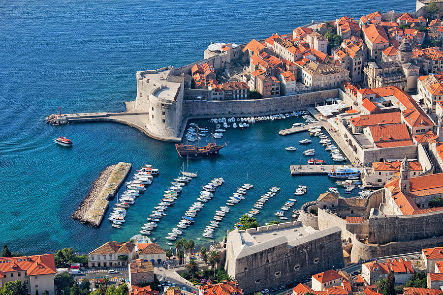 Boat Photograph - Old Town of Dubrovnik in Croatia #1 by Artur Bogacki