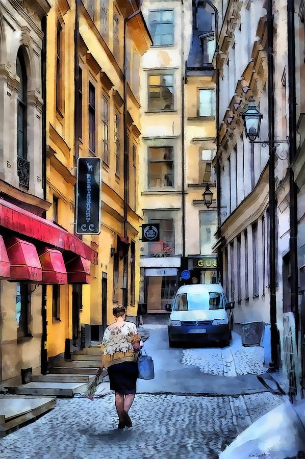 Old Town of Stockholm 1 #1 Painting by Kai Saarto
