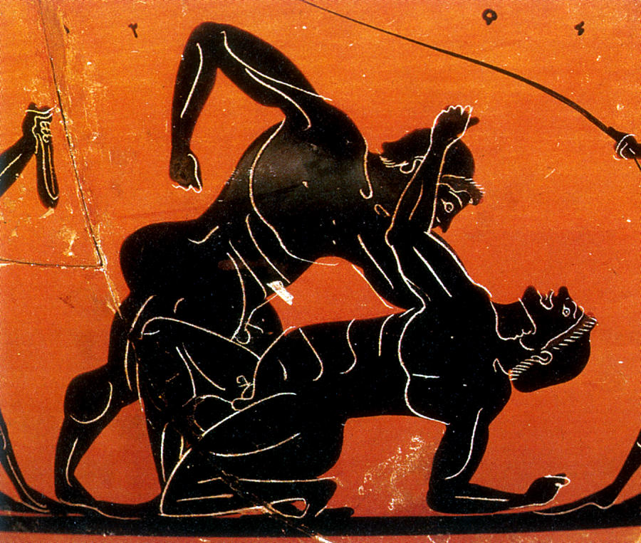 Olympic Games, Pankration, Black-figure #1 Photograph by Science Source