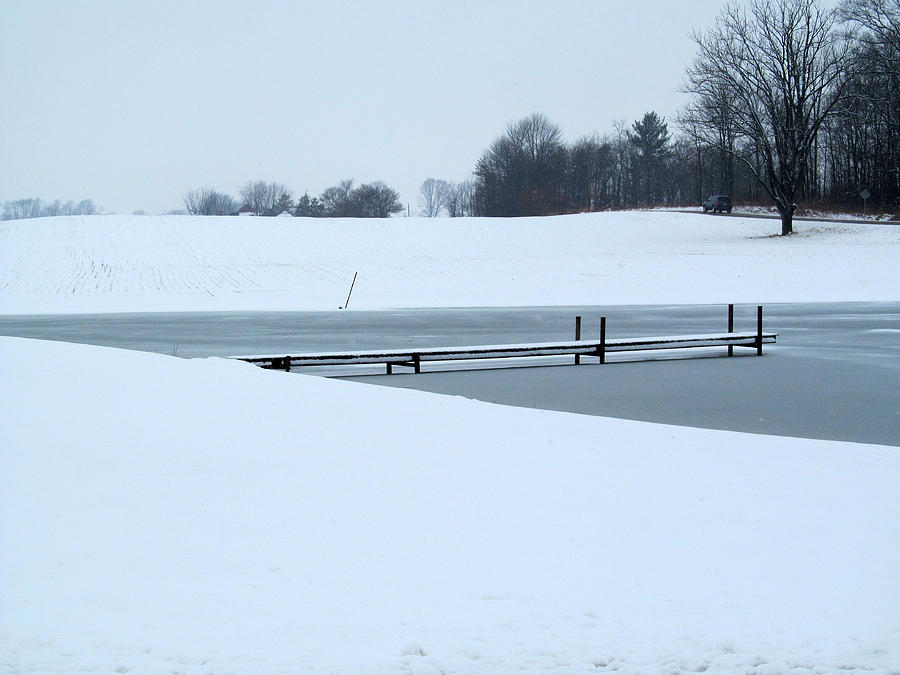 On Frozen Pond Photograph