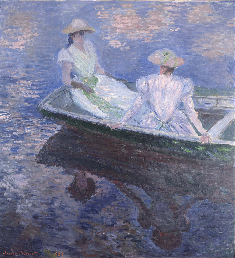 On The Boat #1 Painting by Claude Monet