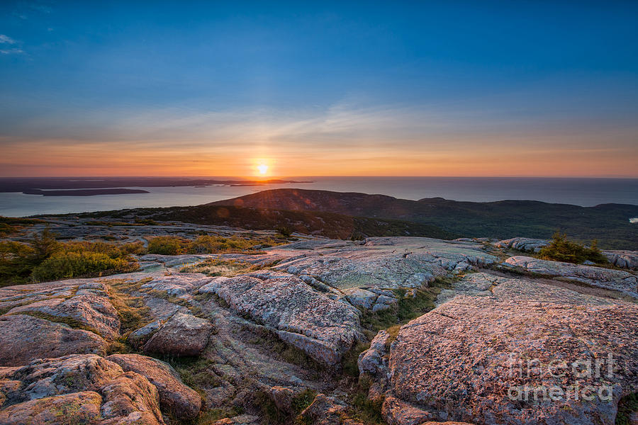 Acadia National Park Photograph - On Top Of Cadillac Mountain  #1 by Michael Ver Sprill