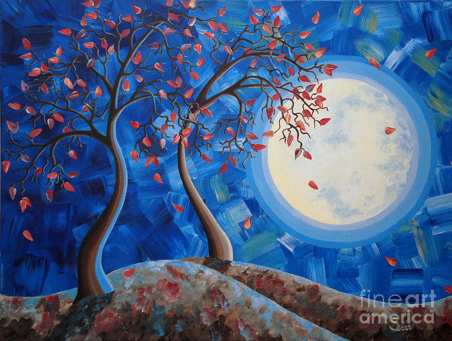 Once in a Blue Moon #1 Painting by Shiela Gosselin