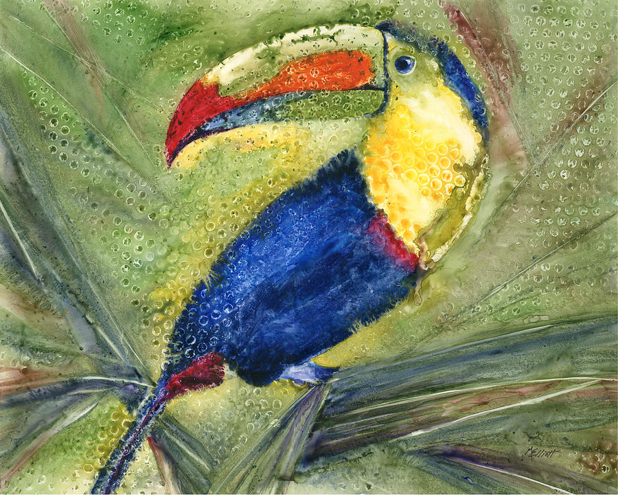 Toucan Painting - One Cant But Toucan #2 by Marsha Elliott