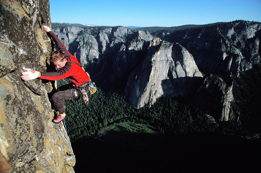 One Man Climbing A Steep Wall Photograph By Corey Rich Fine Art America