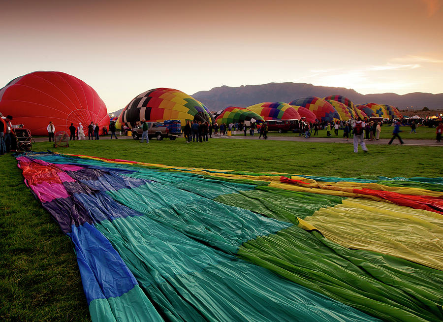 Albuquerque Photograph - One Of Many Balloons Being Prepared #1 by Maresa Pryor