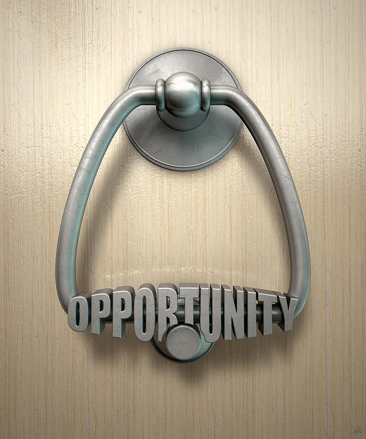 Opportunity Knocks Digital Art - Opportunity Knocks Door Knocker #1 by Allan Swart
