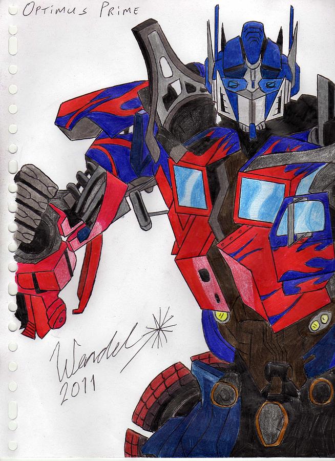 Optimus Prime Drawing by Wendel Krolis