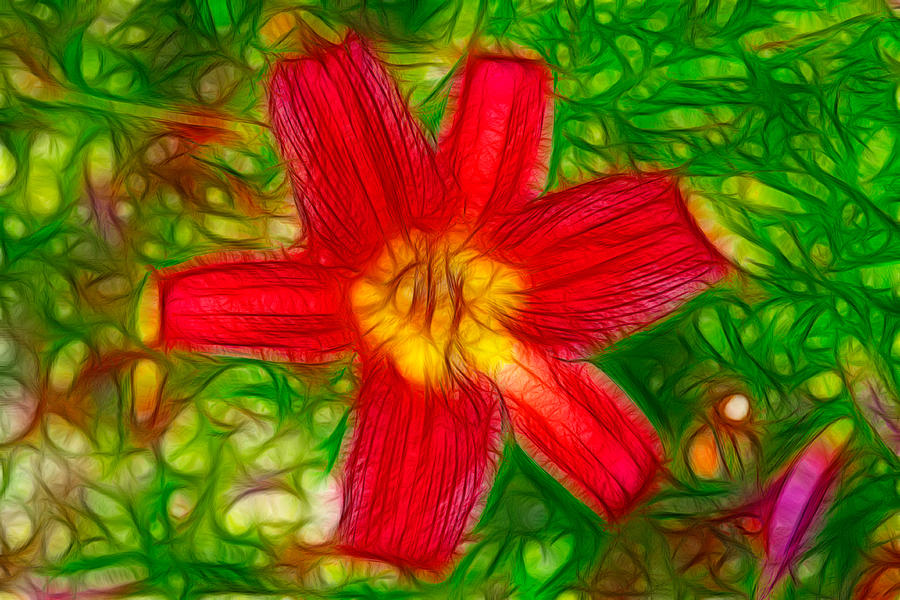 Orange Day Lily #1 Painting by Omaste Witkowski