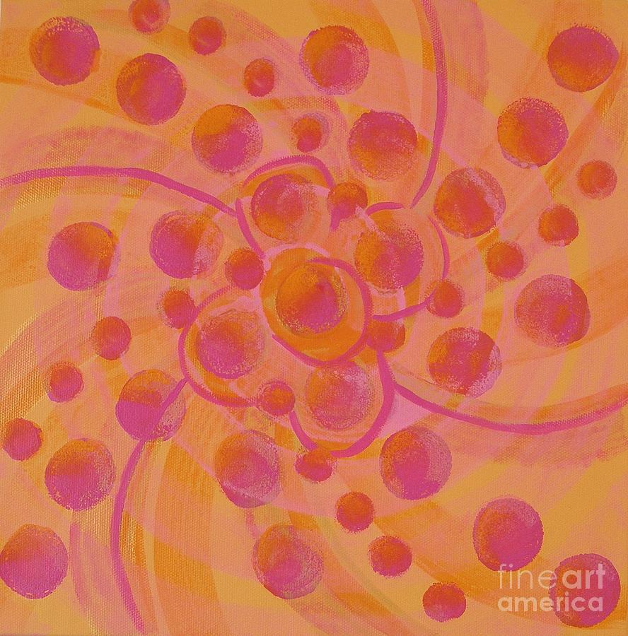 Dot Painting - Orange Epiphany by Marcella Alexandria