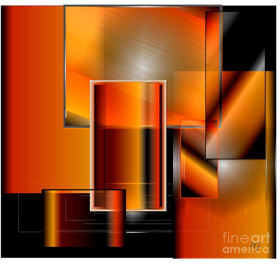 Orange Digital Art by Iris Gelbart