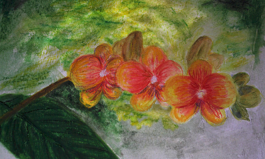 Orchids at Four Arts Garden #1 Painting by Donna Walsh