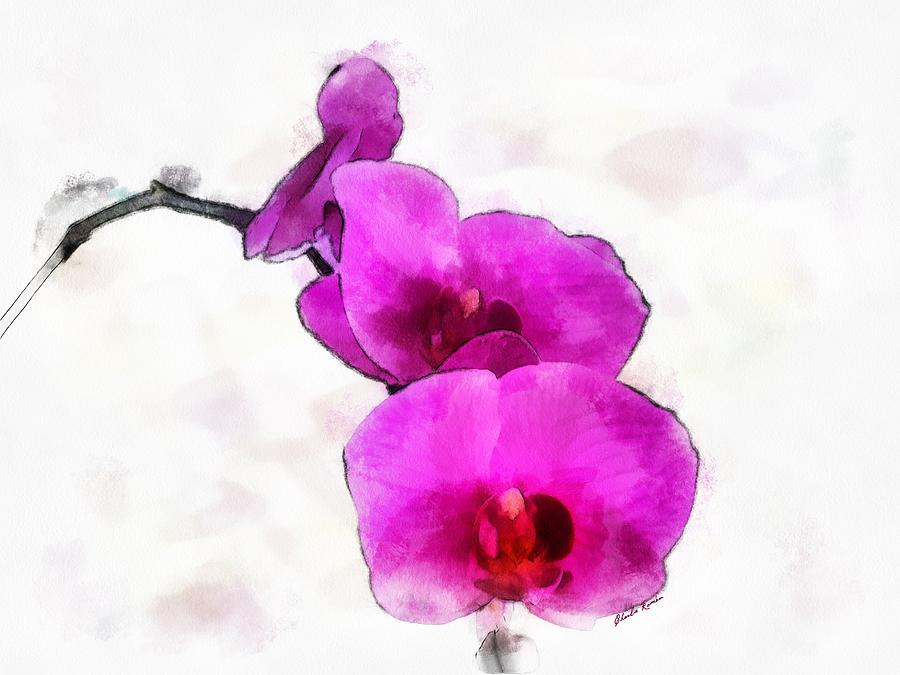 Orchids #1 Painting by Charlie Roman