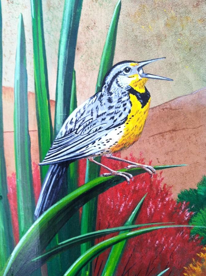 Oregon Meadowlark #1 Painting by Jennifer Lake