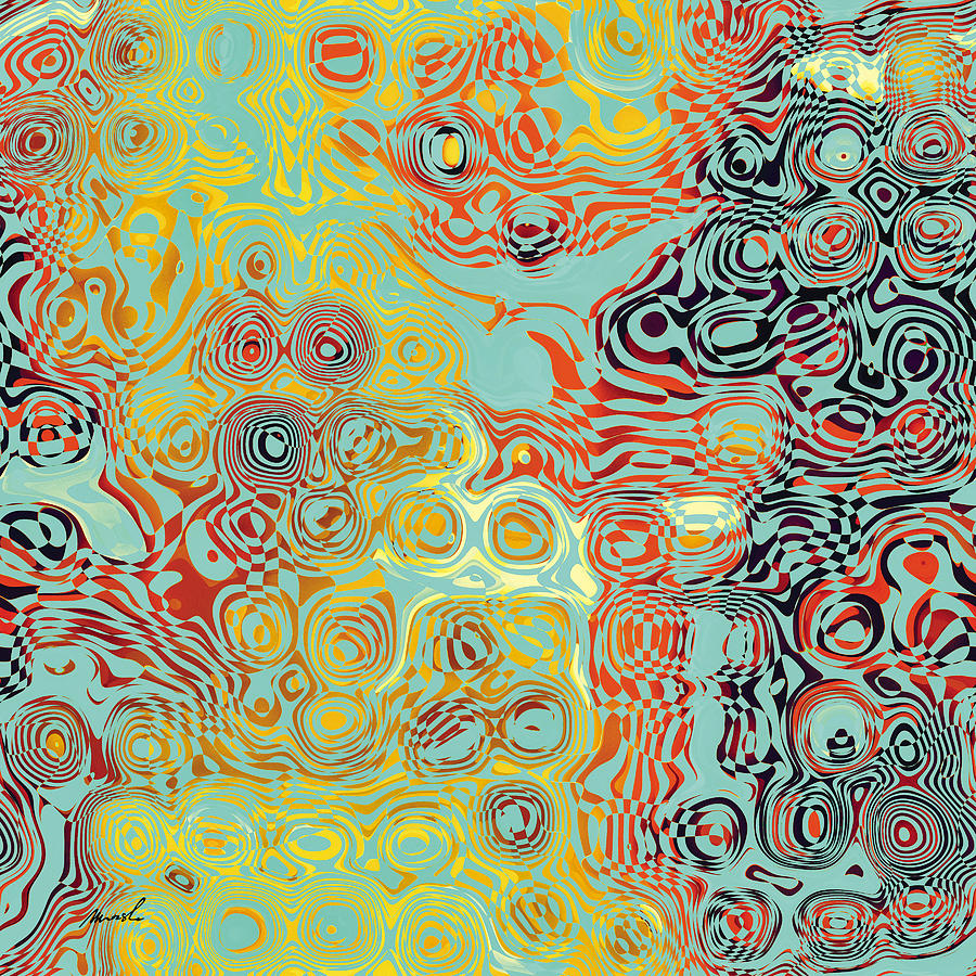 Organic Optical Illusion 5 #1 Painting by The Art of Marsha Charlebois