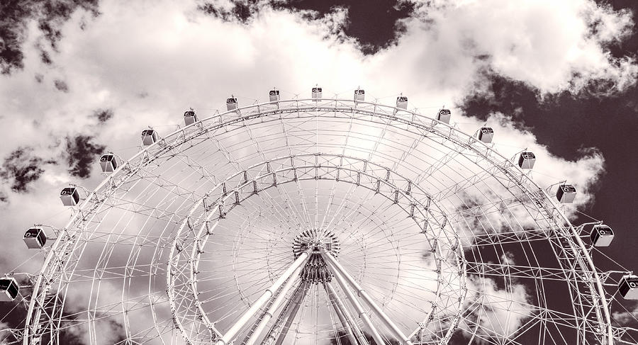 Orlando Eye in Black and White Photograph by Nate Heldman