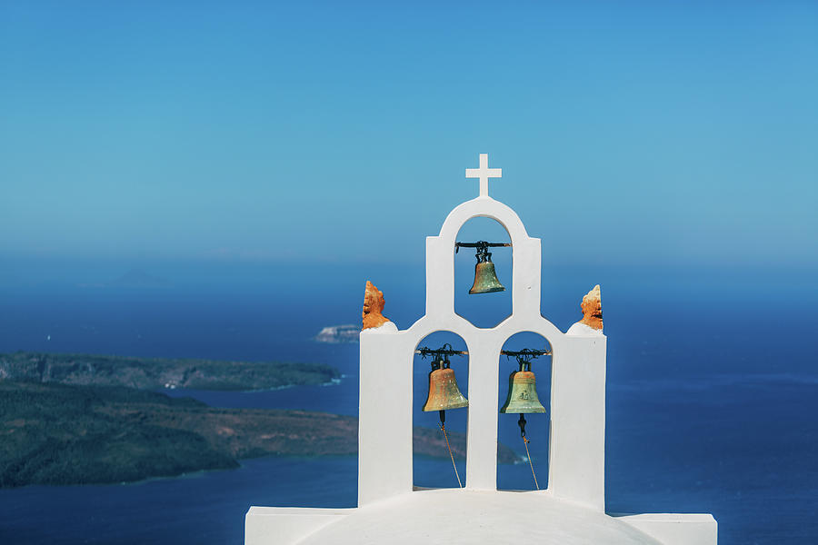 Orthodox Church In Santorini #1 Photograph by Deimagine