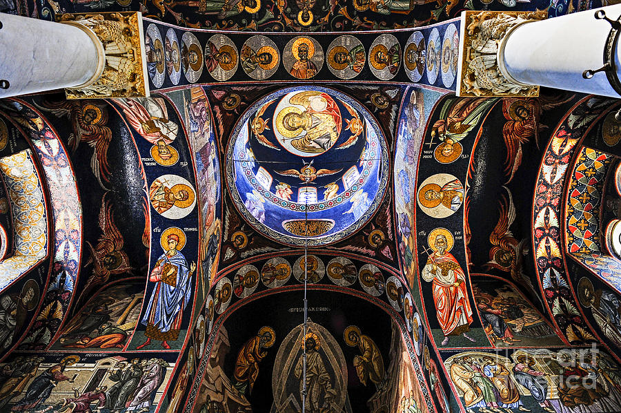 Mosaic Photograph - Orthodox church interior 2 by Elena Elisseeva