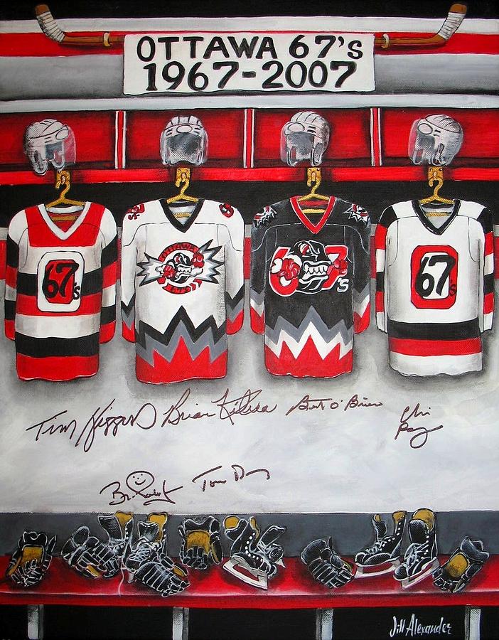 Hockey Painting - Ottawa 67s Coaches #1 by Jill Alexander