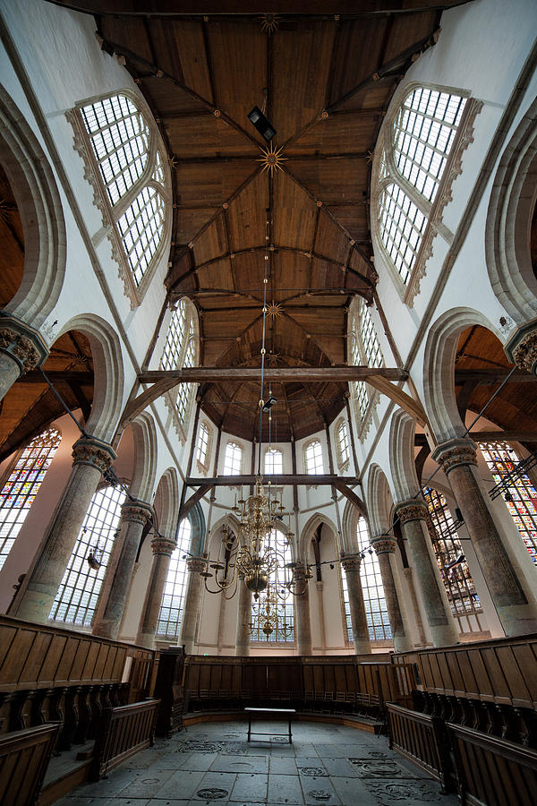 Architecture Photograph - Oude Kerk Interior in Amsterdam #1 by Artur Bogacki