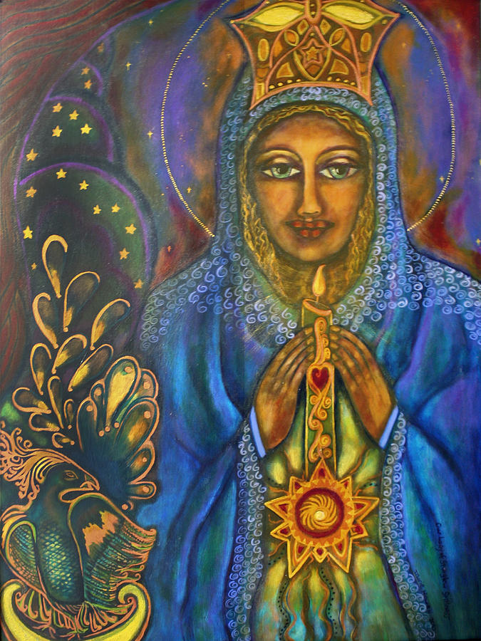 Our Lady of Starglow Stillness Painting by Marie Howell Gallery