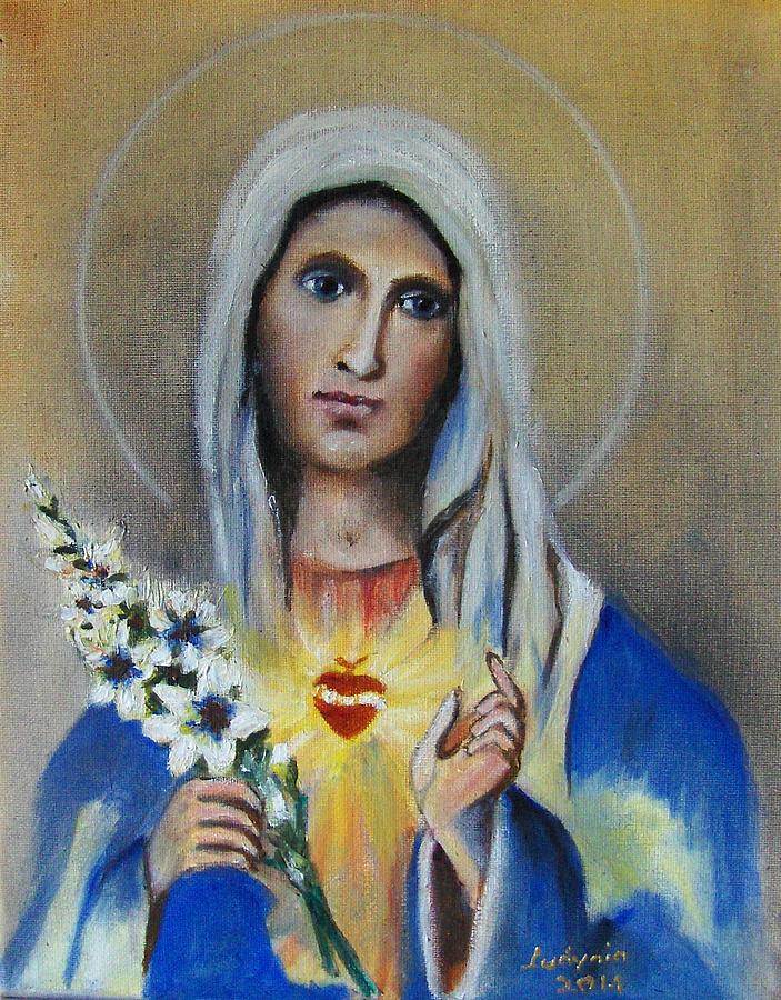 Our Lady #1 Painting by Ryszard Ludynia