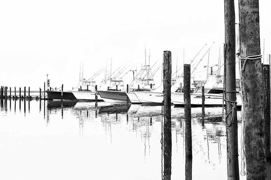 Outer Banks Fishing Boats Sketch #1 #1 Photograph by Dan Carmichael