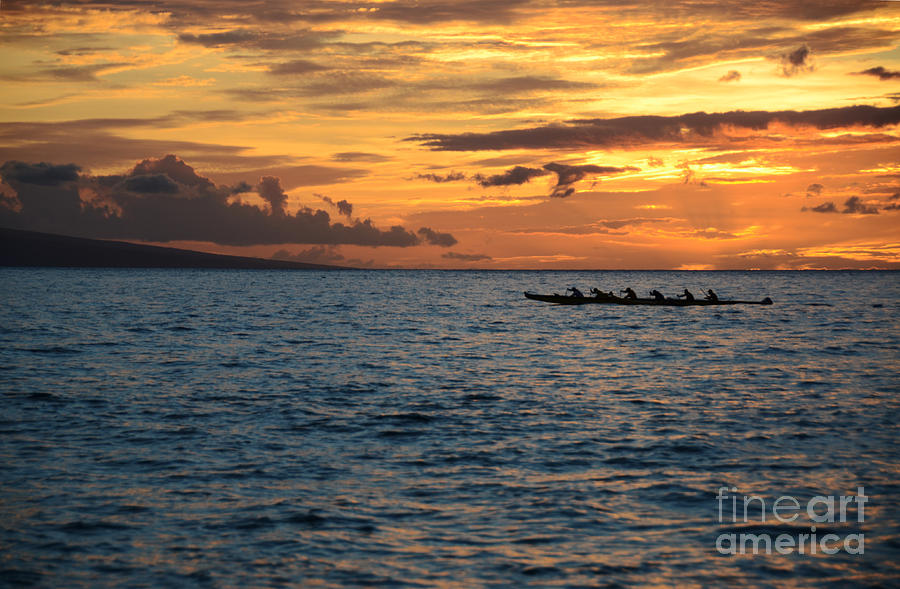 Outrigger Sunset #1 Photograph by Kelly Wade