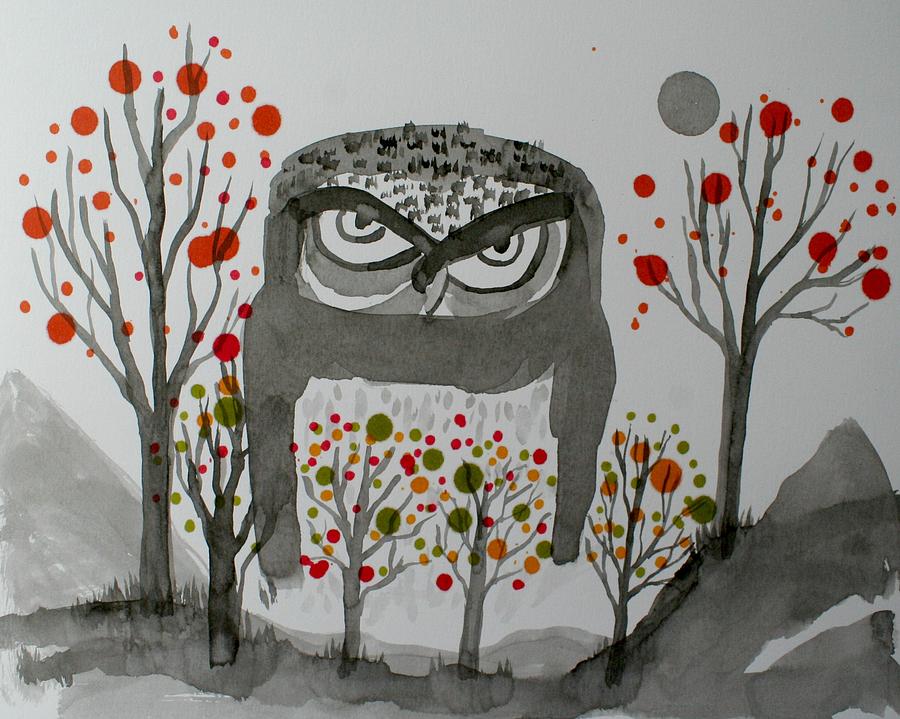 owl #1 Painting by Alma Yamazaki