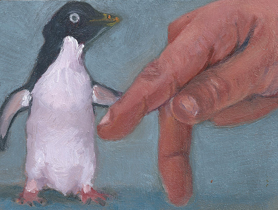 P is for Penguin #1 Painting by Jessmyne Stephenson