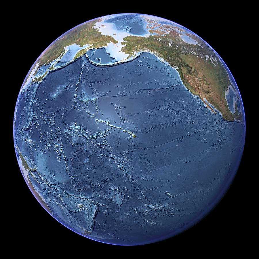 Pacific Ocean #1 Photograph by Planetary Visions Ltd/science Photo Library