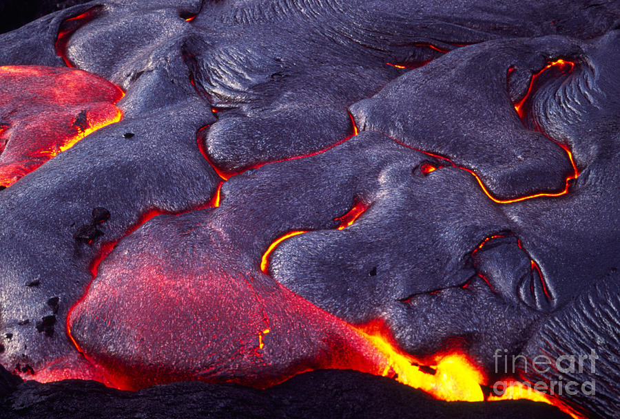 Hawaii Volcanoes National Park Photograph - Pahoehoe Lava, Kilauea Volcano, Hawaii #1 by Douglas Peebles