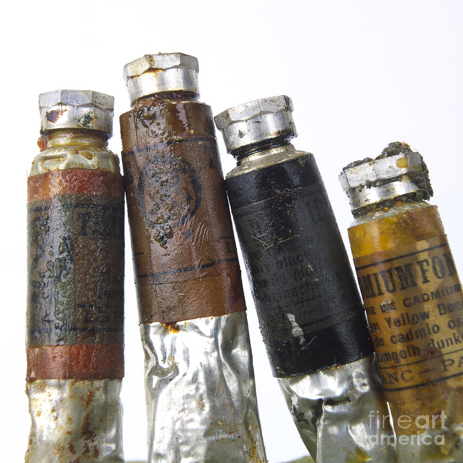 Still Life Photograph - Paint tubes #1 by Bernard Jaubert