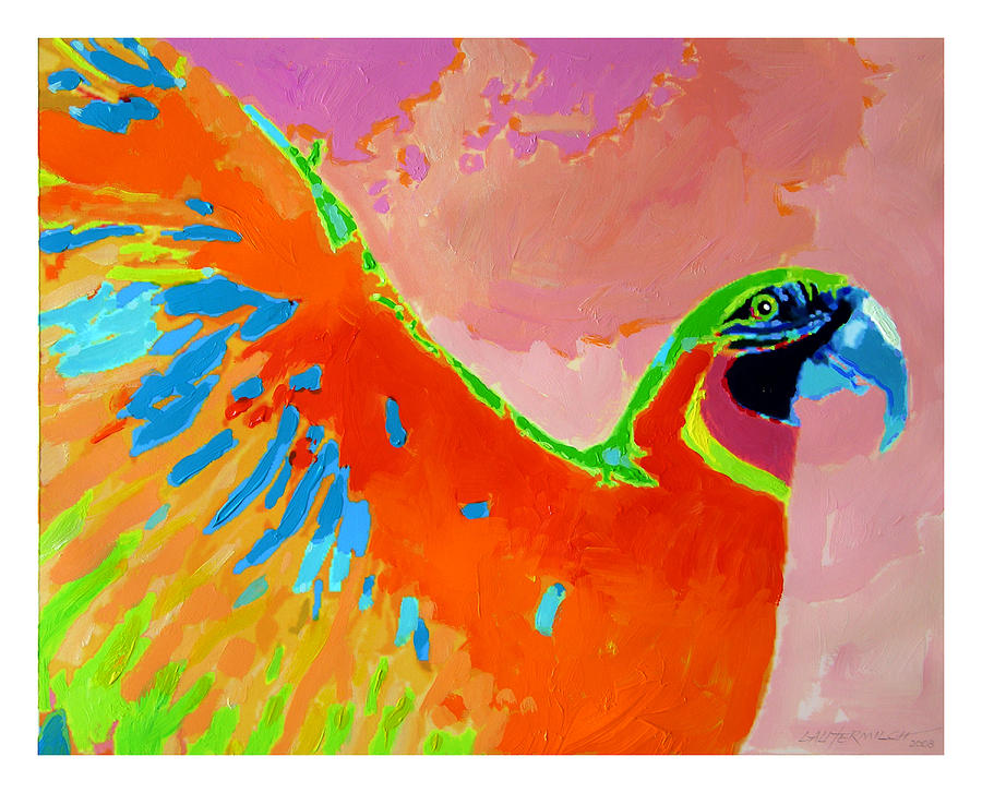 Painted Parrot #1 Painting by John Lautermilch