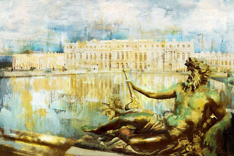 Western Ghats Painting - Palace and Park of Versailles #1 by Catf