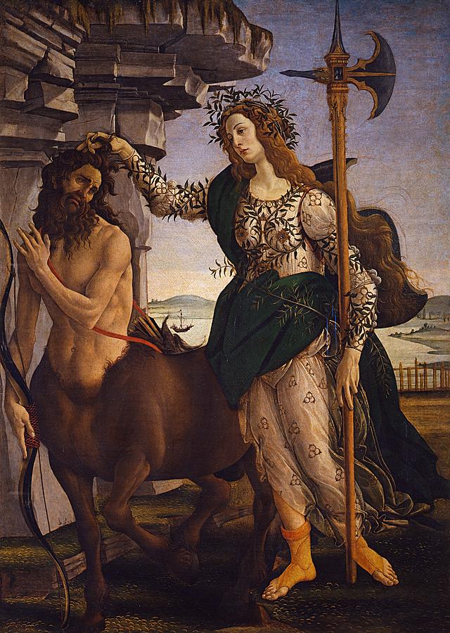 Pallas and the Centaur #6 Painting by Sandro Botticelli