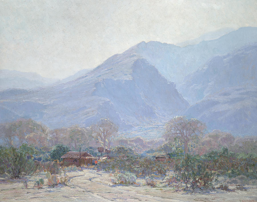 Landscape Painting - Palm Springs Landscape with Shack by John Frost