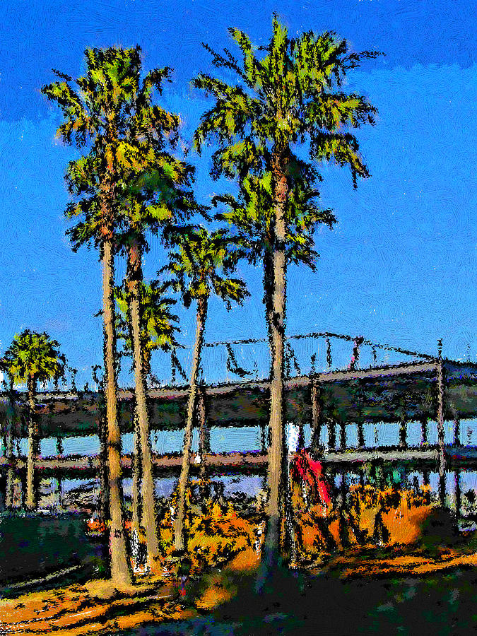 Palm Trees Growing Strong Painting by Bruce Nutting