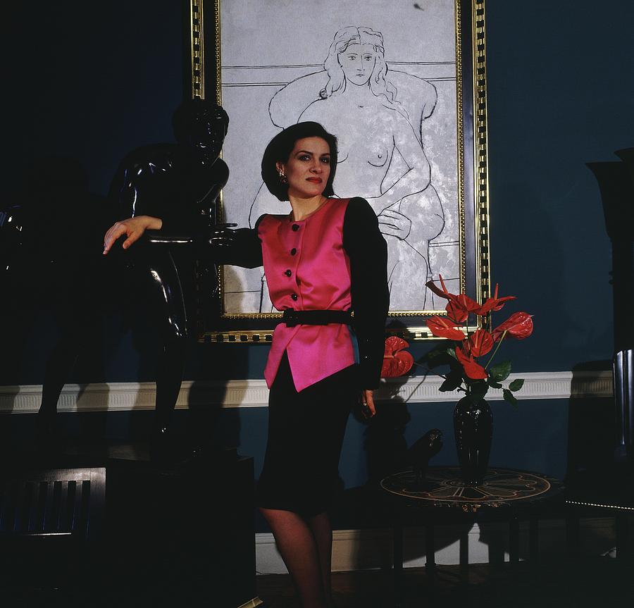 Paloma Picasso Wearing A Yves Saint Laurent #1 Photograph by Horst P. Horst