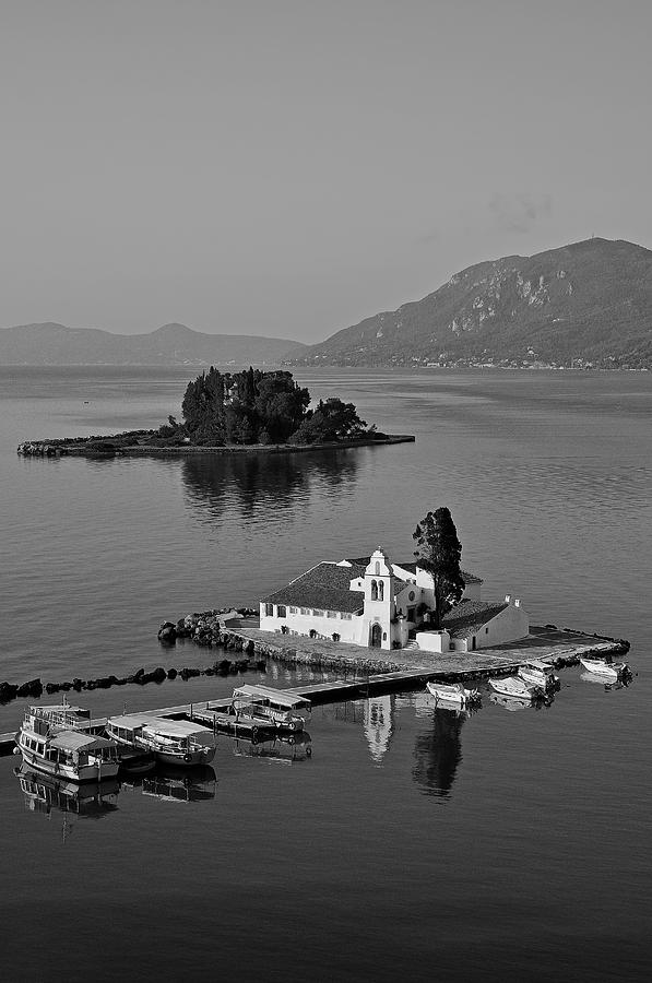 Panagia Vlachernon chapel and Pontikonisi islet #2 Photograph by George Atsametakis