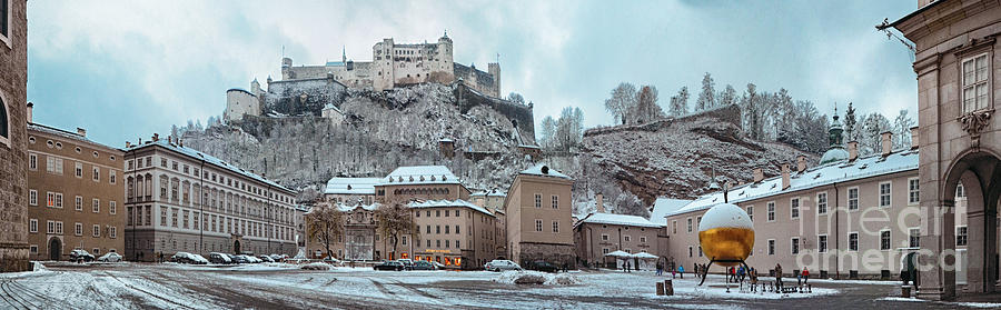 Winter Photograph - Panorama of Salzburg in the Winter #1 by Sabine Jacobs