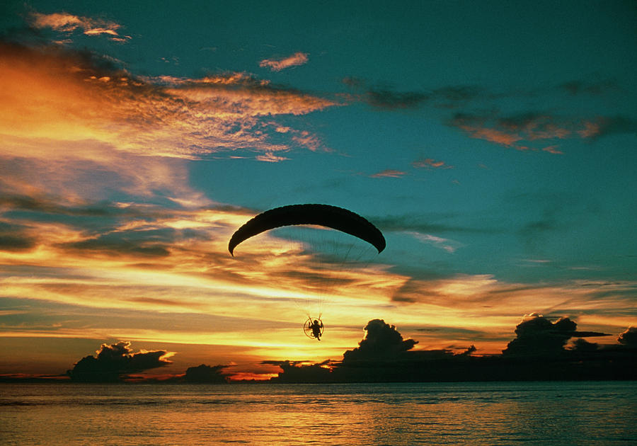 Paragliding Photograph by Matthew Oldfield/science Photo Library - Fine ...