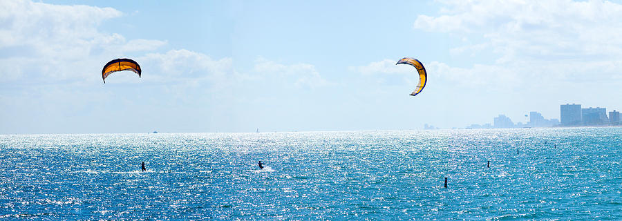 Nature Photograph - Parasailing Over The Atlantic Ocean #1 by Panoramic Images