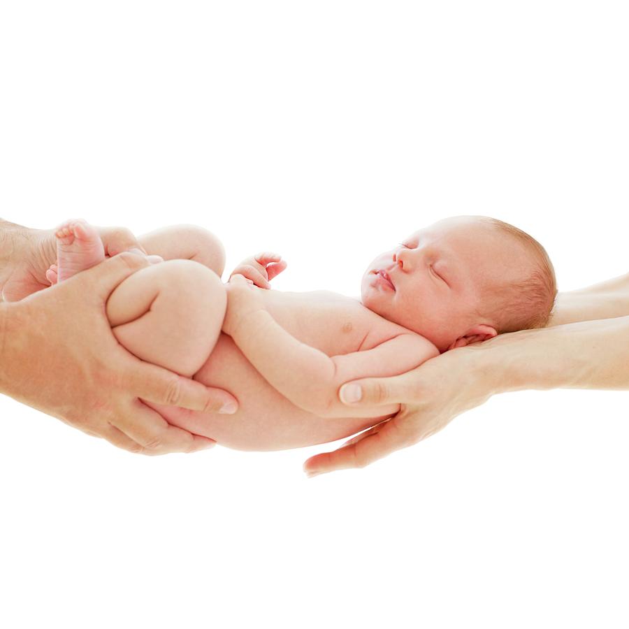 Parents Holding Newborn Son #1 Photograph by Ian Hooton/science Photo Library